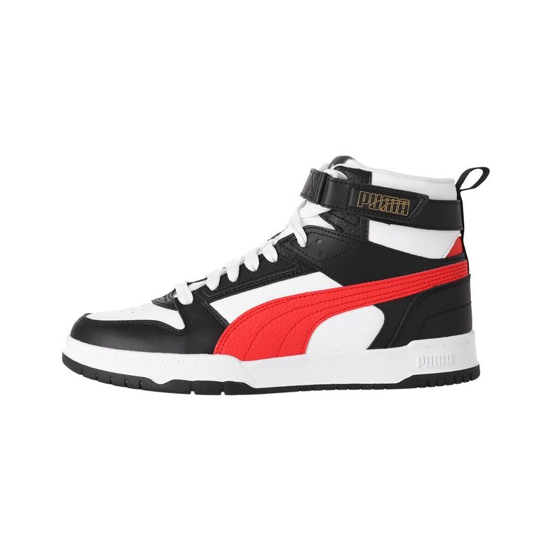 Zapatilla Puma Rebound Game Hombre Negras/Blancas/Rojas-0