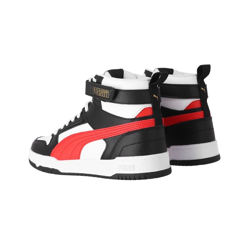 Zapatilla Puma Rebound Game Hombre Negras/Blancas/Rojas-3