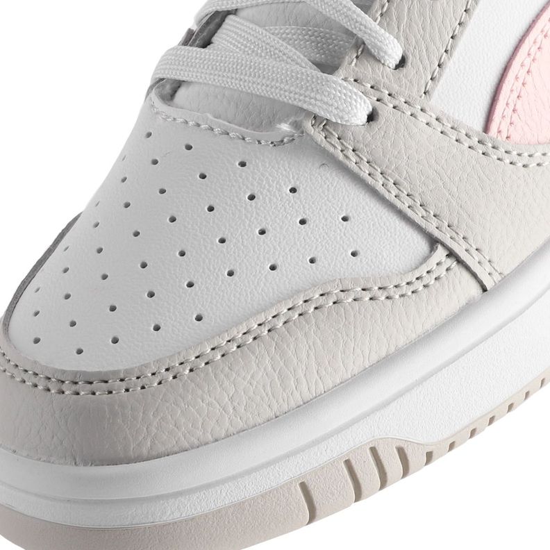 Zapatilla Puma Rebound V6 Mid Joven Blancas/Rosadas/Gris-5
