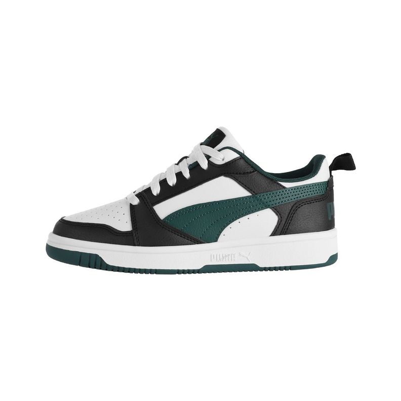 Zapatilla Puma Rebound V6 Mid Joven Negras/Verdes/Blancas-0