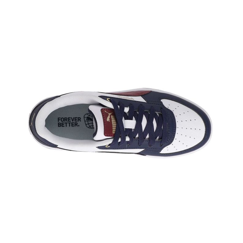 Zapatilla Puma Caven 2.0 Joven Blancas/Azules/Burdeo-4