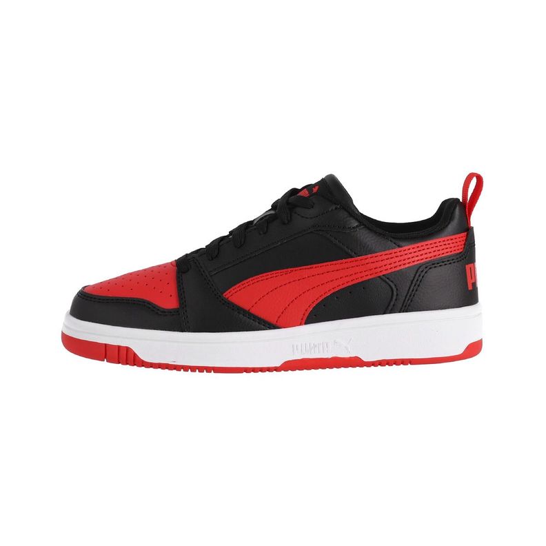 Zapatilla Puma Rebound V6 Mid Joven Negras/Blancas-0