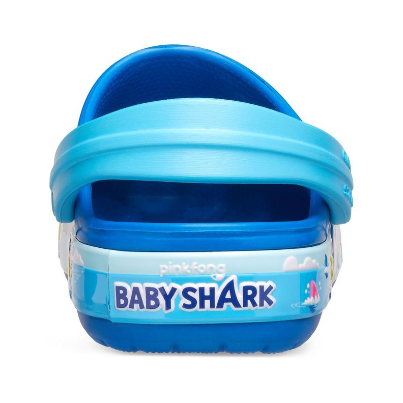 Zueco Crocs Fun Lab Baby Shark Band Niño Bright Cobalt