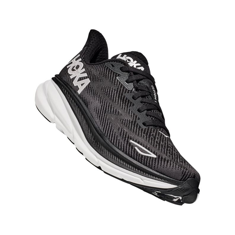 Zapatilla Hoka Clifton 9 Mujer Black/White-2