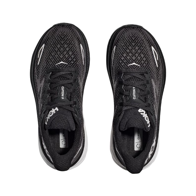 Zapatilla Hoka Clifton 9 Mujer Black/White-4