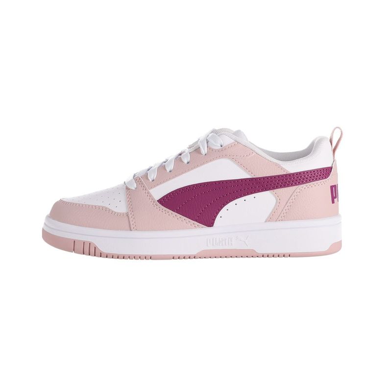 Zapatilla Puma Rebound v6 Low Joven Blancas/Moradas/Rosadas-0