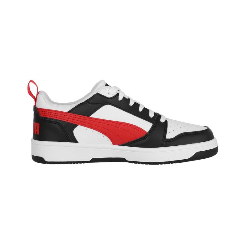 Zapatilla Puma Rebound V6 Low Joven White/Red/Black-1