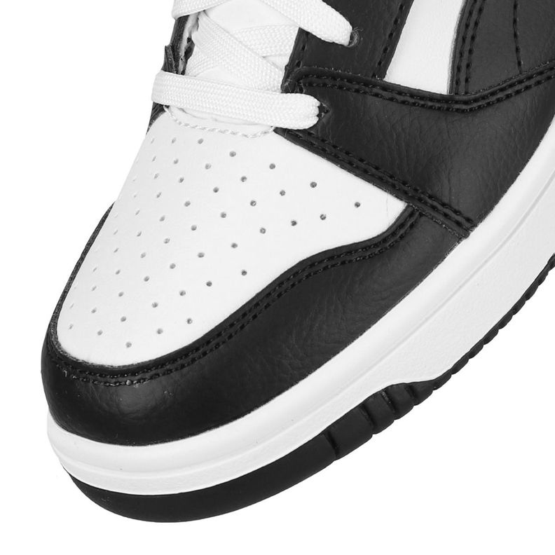 Zapatilla Puma Rebound V6 Mid Niño White/Black/Grey-5