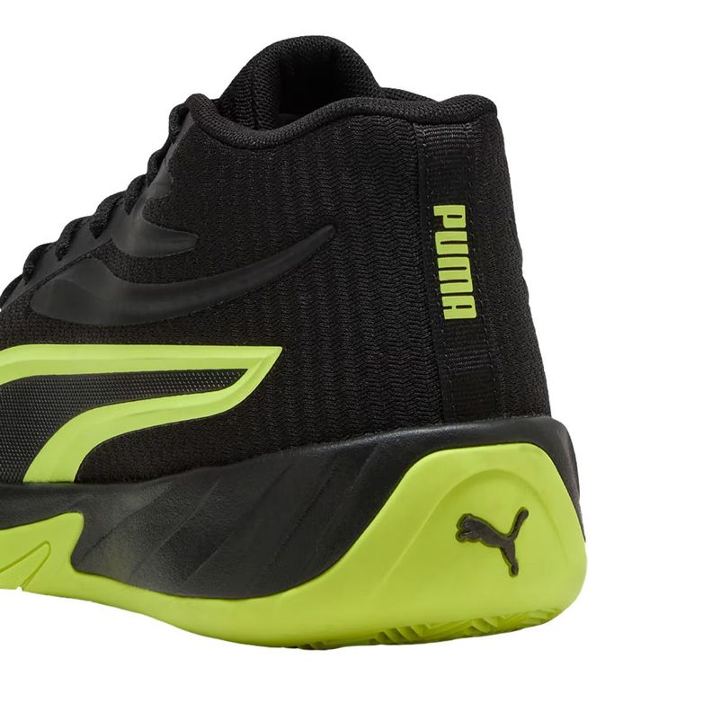 Zapatillas Básquetbol Puma Court Pro Hombre Negras/Amarillas-3