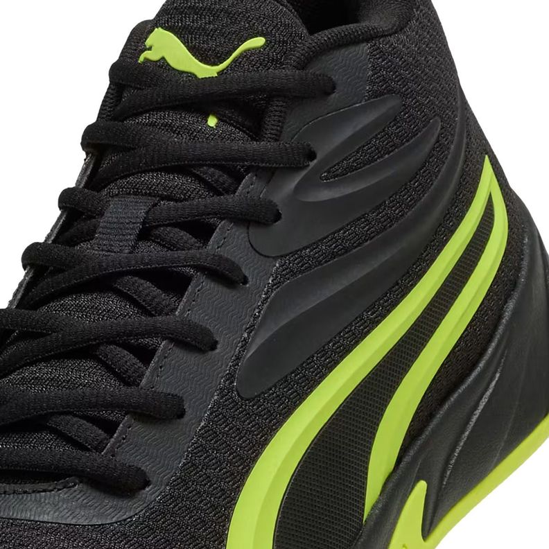 Zapatillas Básquetbol Puma Court Pro Hombre Negras/Amarillas-5