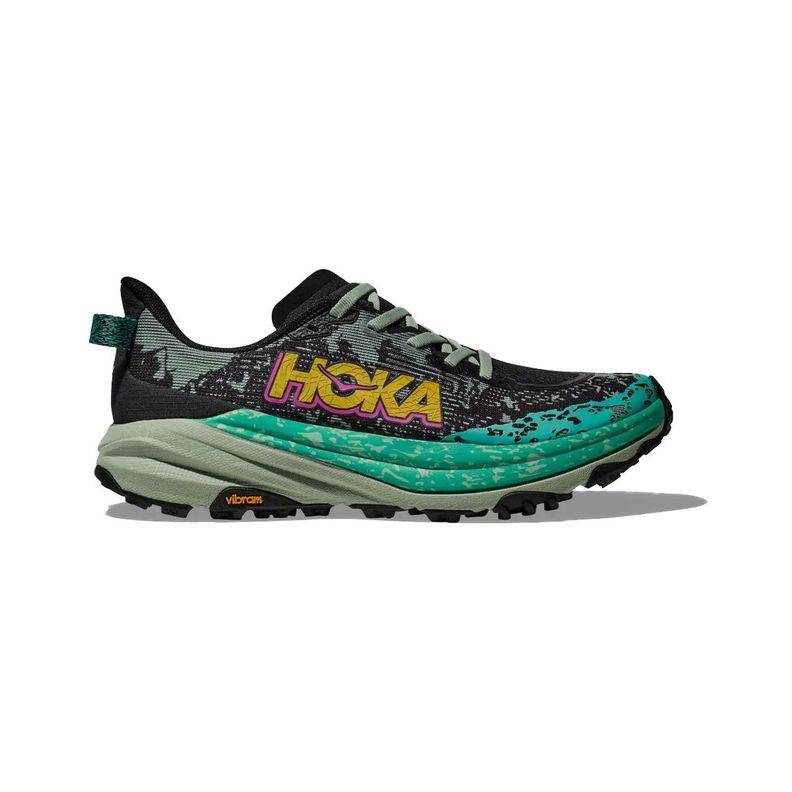 Zapatillas Hoka Speedgoat 6 Mujer Black/Aloe Vera-0