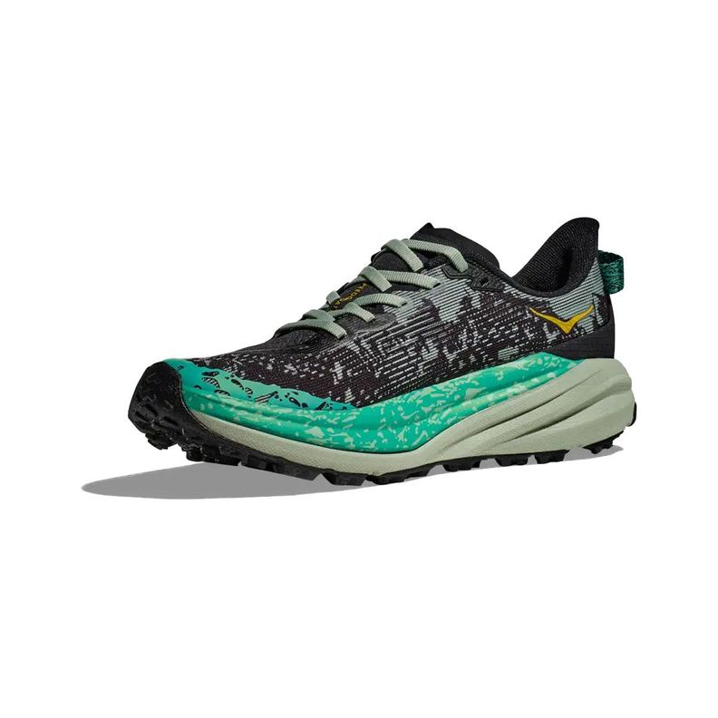 Zapatillas Hoka Speedgoat 6 Mujer Black/Aloe Vera-2