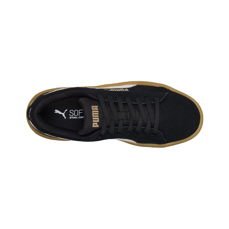 Zapatillas Urbanas Puma Smash Platform V3 Mujer Negra/Café-4