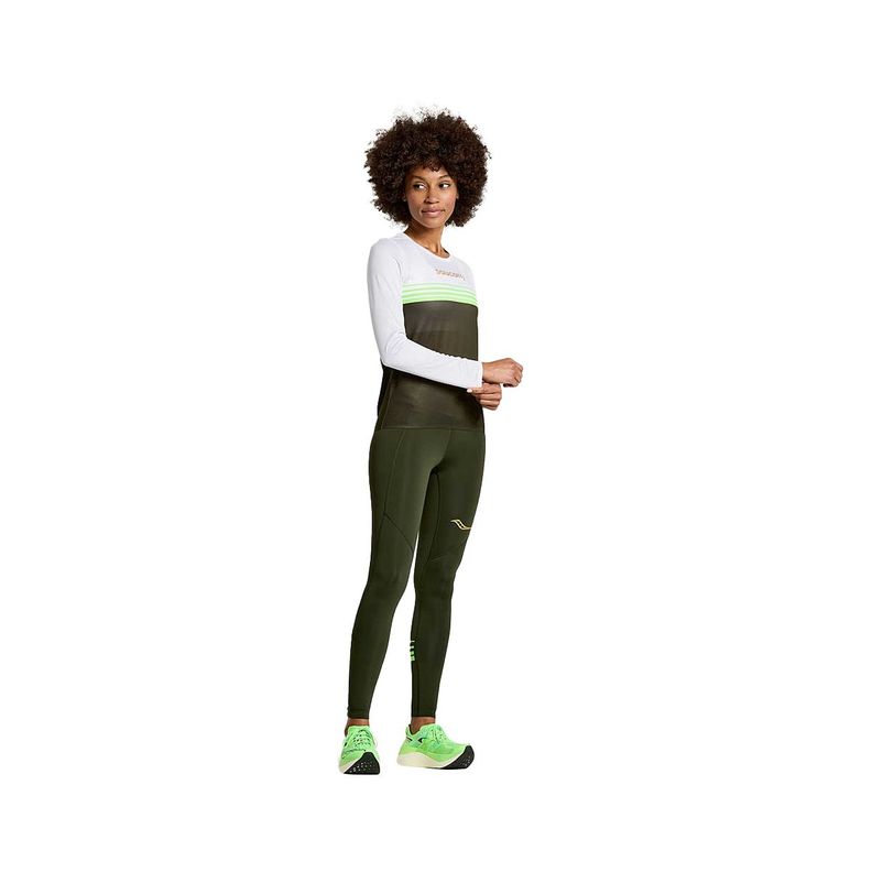Calza Saucony Elite Mujer Tight Green-2