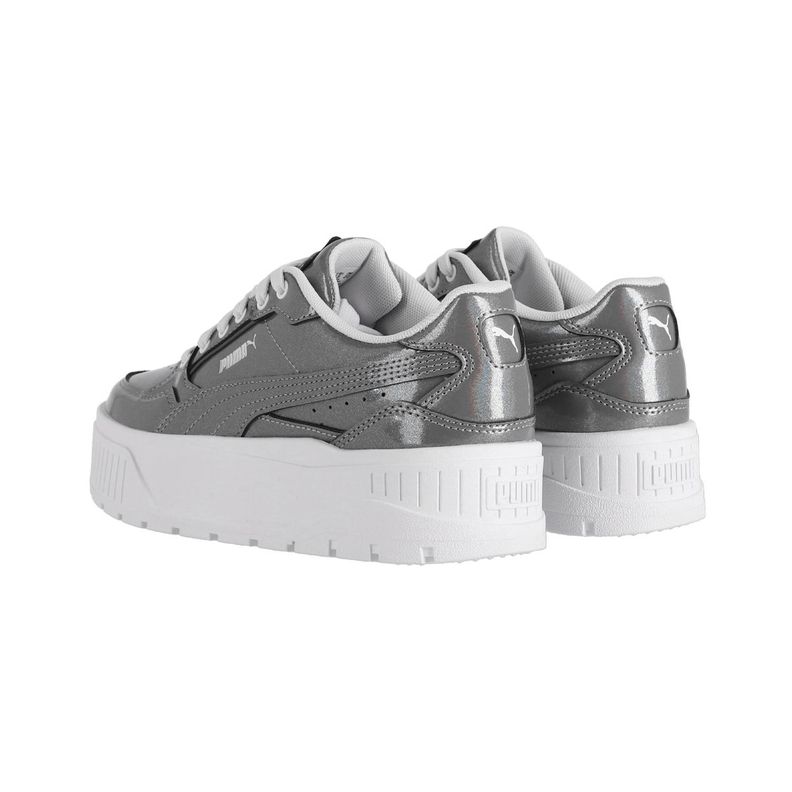 Zapatilla Puma Karmen II Idol Glitz Mujer Plateadas/Blancas-3