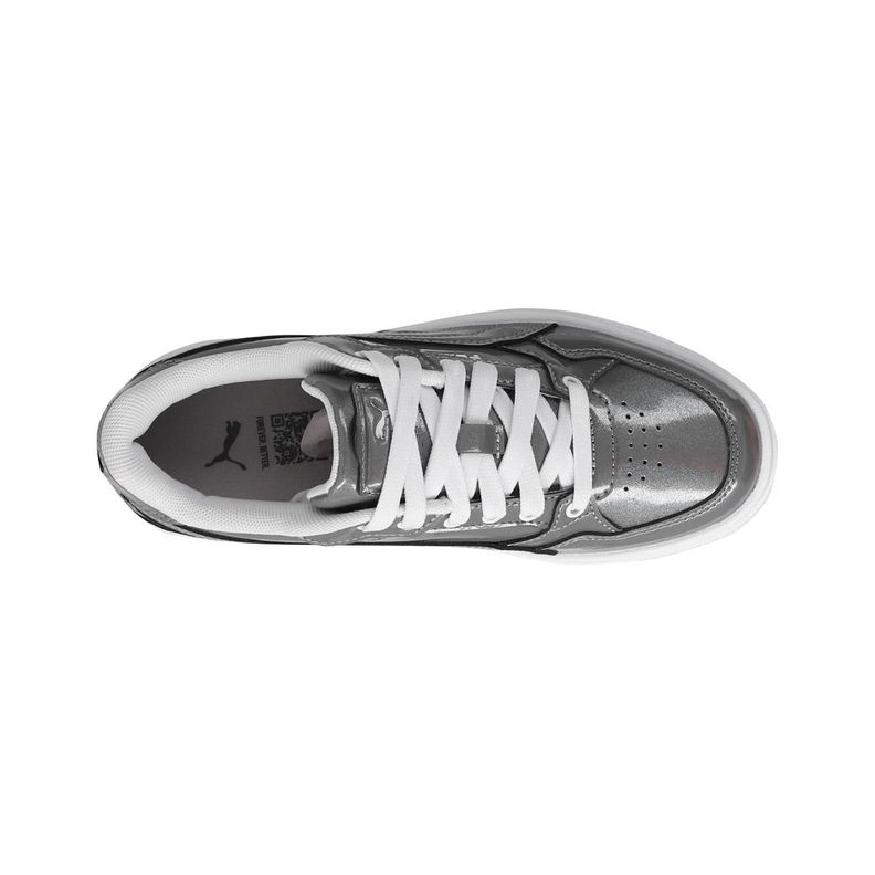 Zapatilla Puma Karmen II Idol Glitz Mujer Plateadas/Blancas-4