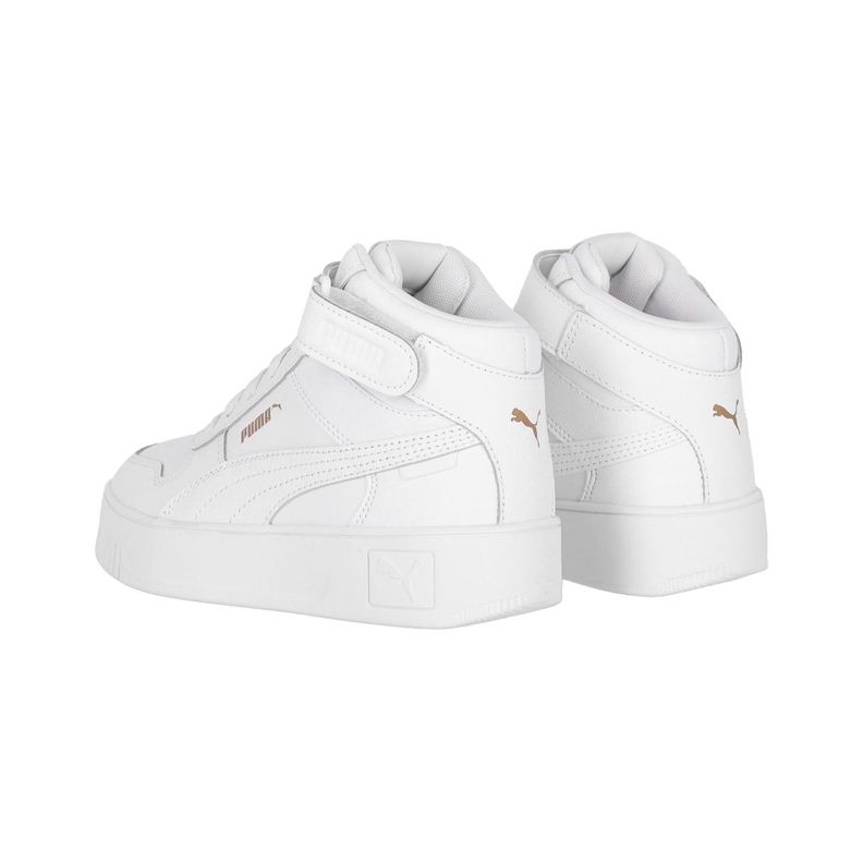 Zapatilla Puma Carina Street Mid Mujer White/Gold-3