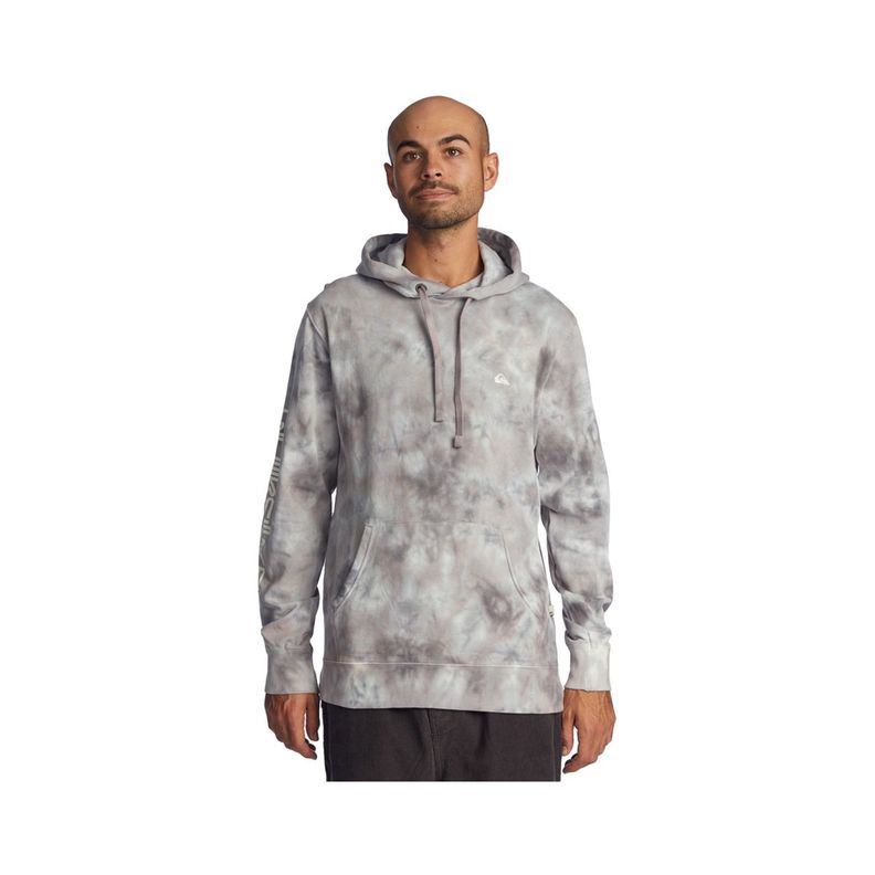 Polerón Quiksilver Natural Cloudy Tie-Dye Hombre Iron Gate-0
