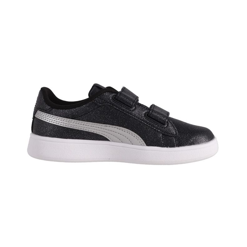 Zapatilla Puma Urbanas Smash 3.0 Glitz Glam Niño Negras-1