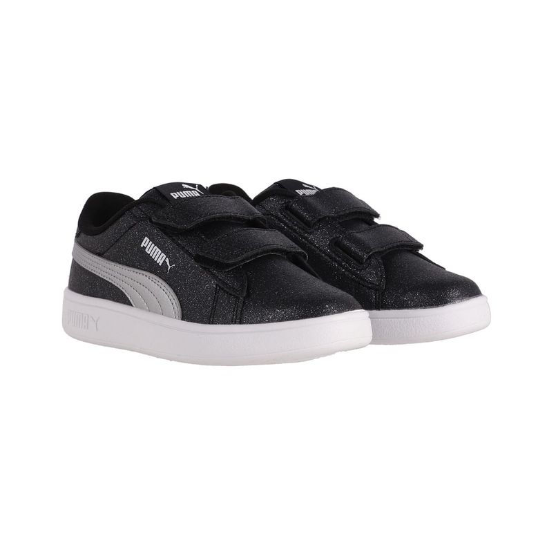 Zapatilla Puma Urbanas Smash 3.0 Glitz Glam Niño Negras-2