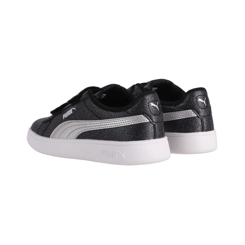 Zapatilla Puma Urbanas Smash 3.0 Glitz Glam Niño Negras-4