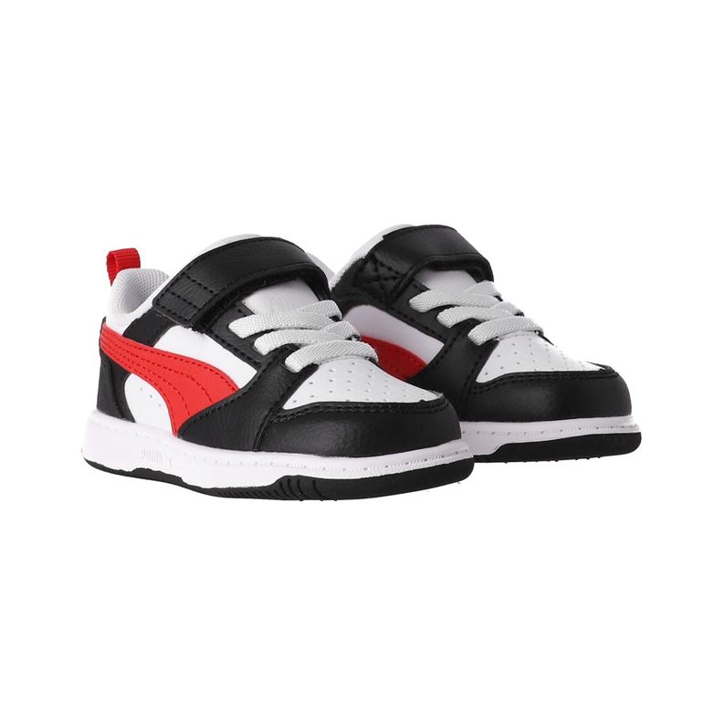 Zapatillas Urbanas Puma Rebound V6 Baby Negra/Blanca/Roja-2