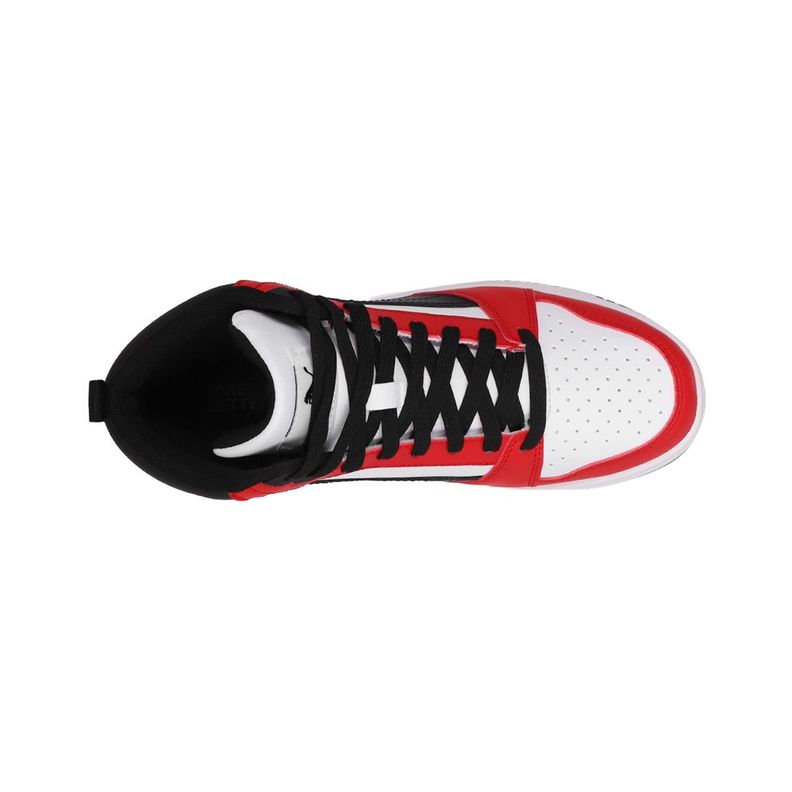 Zapatilla Puma Rebound V6 Mid Joven White/Red/Black-4