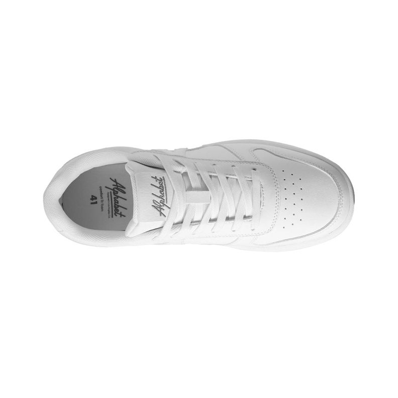 Zapatillas Urbanas Hombre Alphabet Cross Street Low Blancas-4