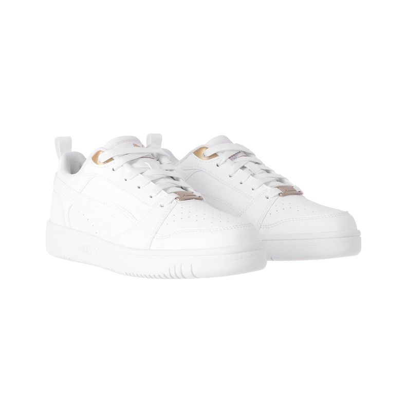 Zapatilla Puma Rebound V6 Low Bling Mujer Blancas-2