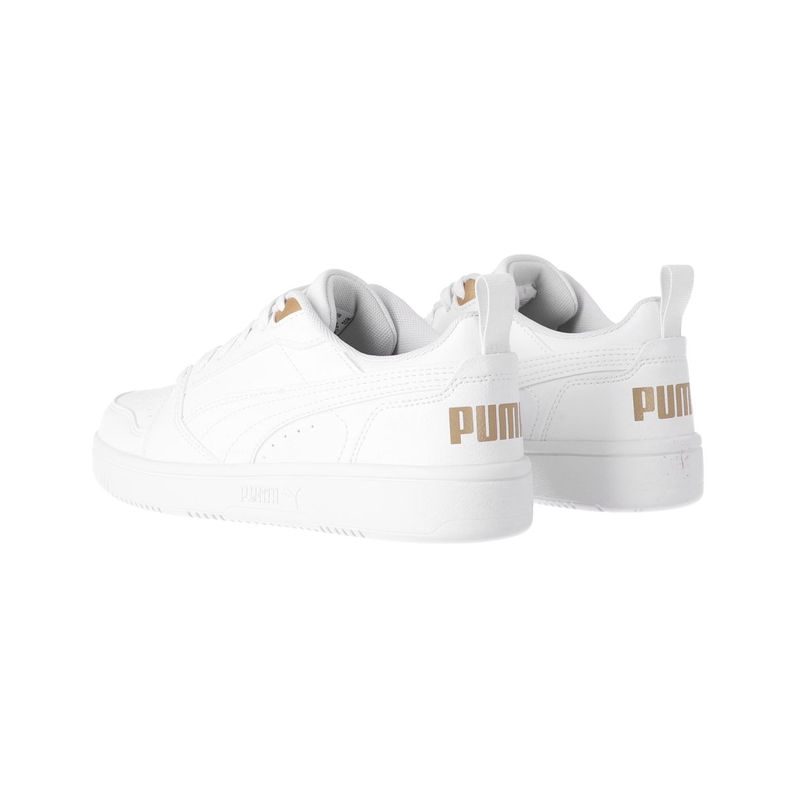 Zapatilla Puma Rebound V6 Low Bling Mujer Blancas-3