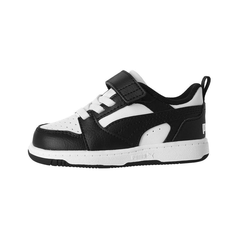 Zapatilla Puma Rebound V6 Niños TD Negras/Blanca-0