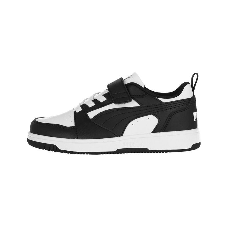 Zapatilla Puma  Rebound v6 Niños Negras/Blanca-0