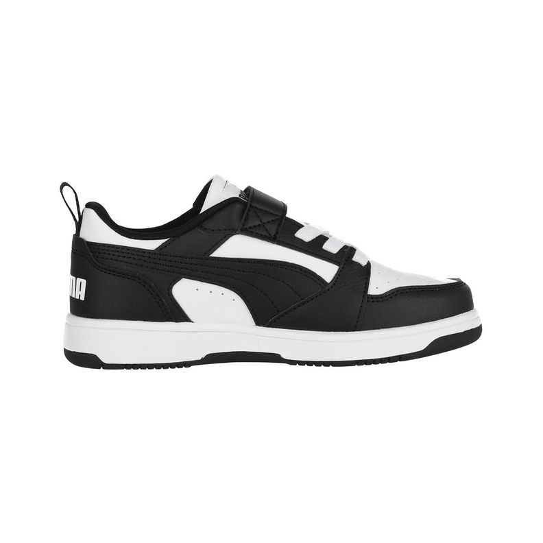 Zapatilla Puma  Rebound v6 Niños Negras/Blanca-1