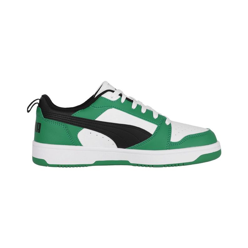 Zapatilla Puma Rebound v6 Low Hombre White/Black/Green-1