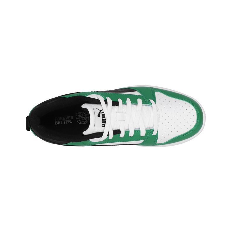 Zapatilla Puma Rebound v6 Low Hombre White/Black/Green-4