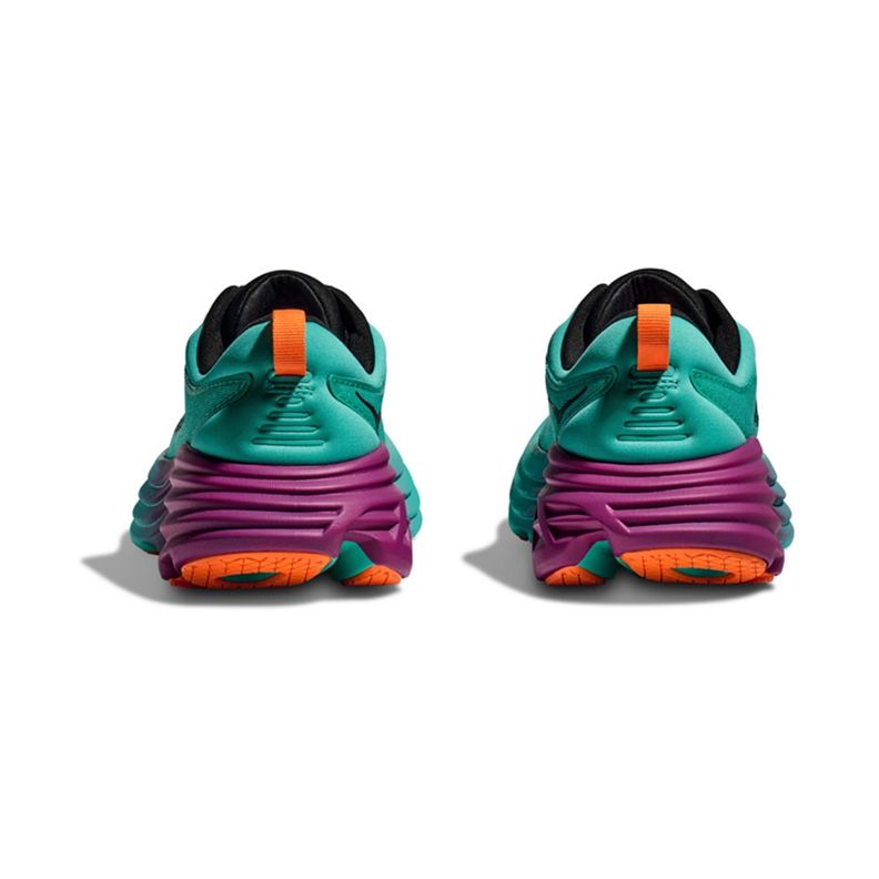 Zapatillas Hoka Bondi 8 Hombre Electric Aqua/Black-4