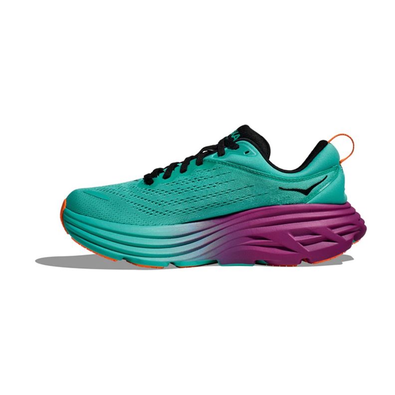 Zapatillas Hoka Bondi 8 Hombre Electric Aqua/Black-7