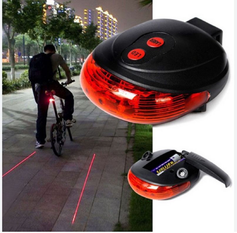 Luz Trasera laser marcador camino bicicleta Ciclo Via-3