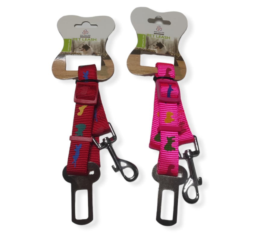 Pack 2 Cinturon De Seguridad Mascota Vehiculo Hembra Diseño-0