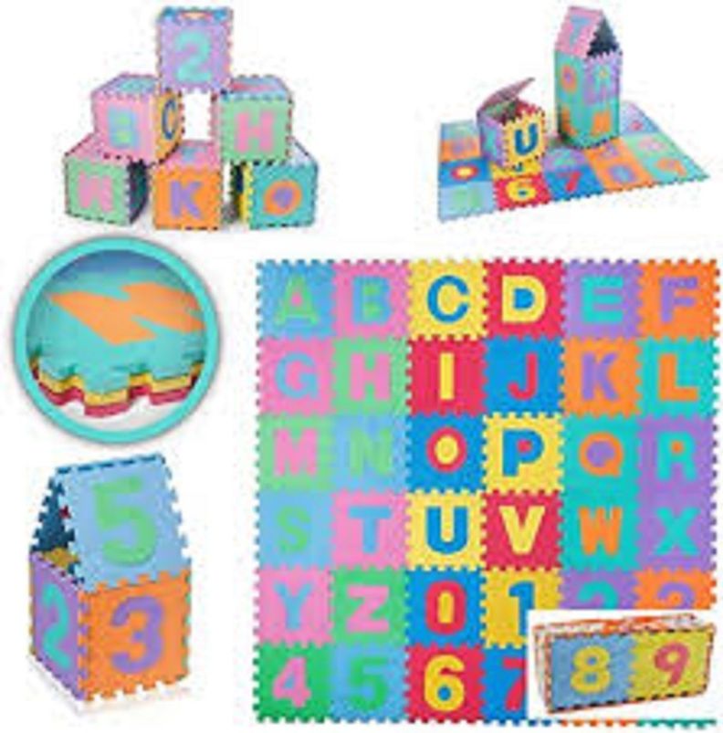 Alfombra Goma Eva Set 10 Cuadros Bebes Diseños-3