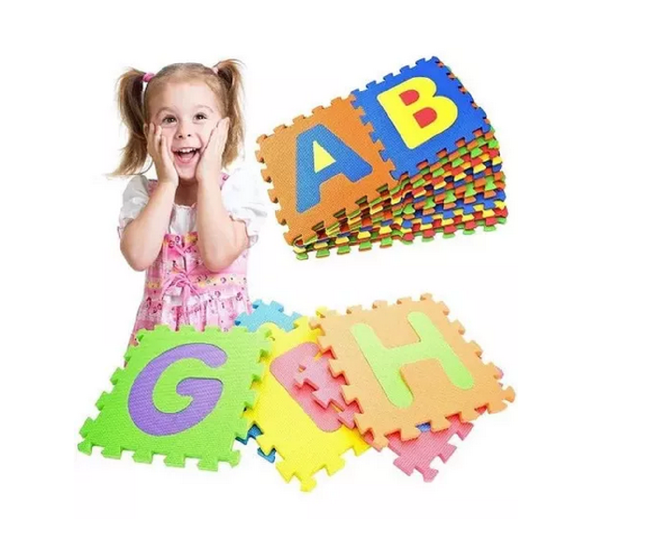 Alfombra Goma Eva Set 10 Cuadros Bebes Diseños-0