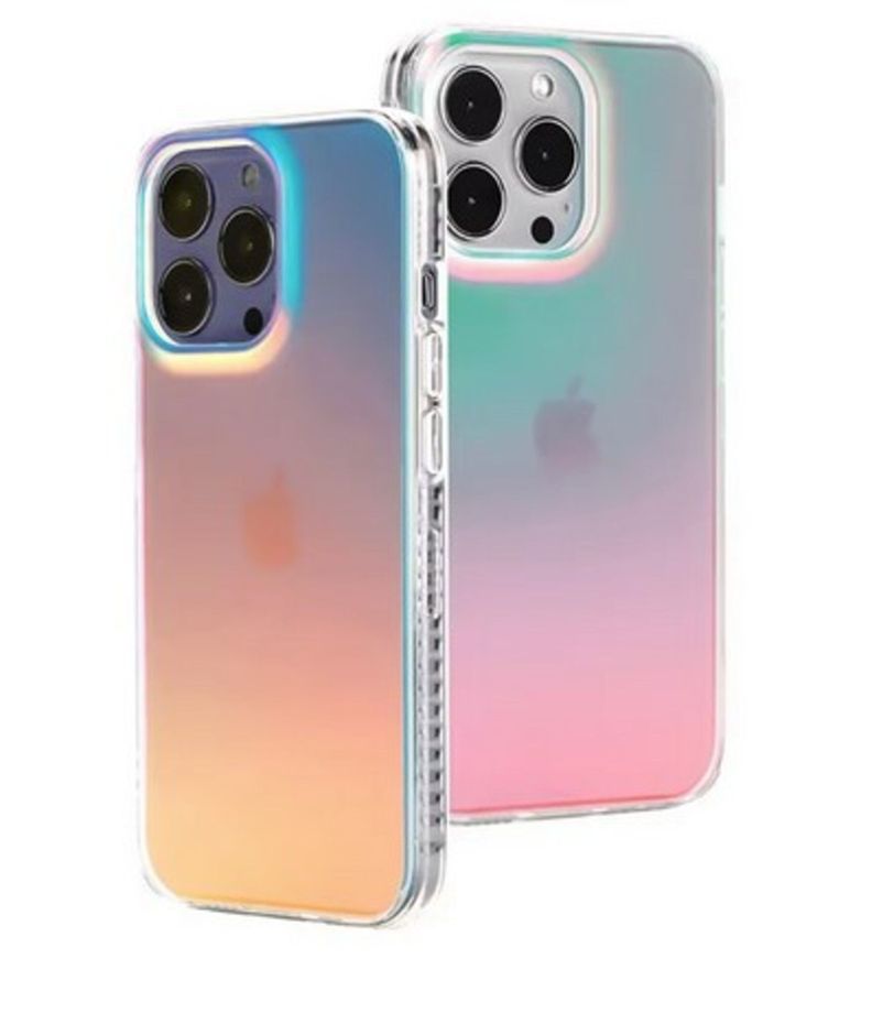 Carcasa iPhone 15 Pro Funda Tpu Transparente Colores Aurora-0