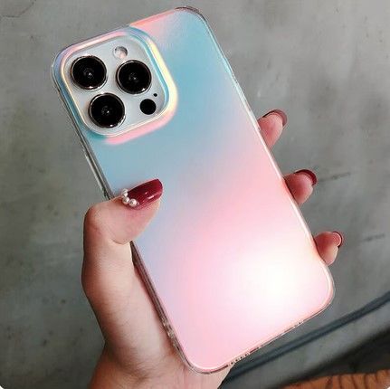 Carcasa iPhone 15 Pro Funda Tpu Transparente Colores Aurora-1