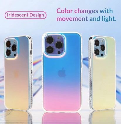 Carcasa iPhone 15 Pro Funda Tpu Transparente Colores Aurora-3