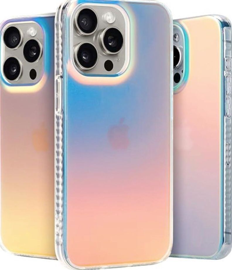 Carcasa iPhone 15 Pro Funda Tpu Transparente Colores Aurora-4