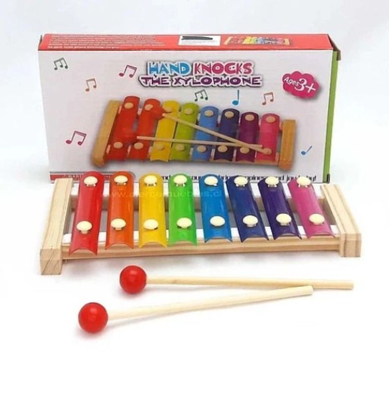 Xilofono Metalofono 8 Notas De Madera Para Niños Y Niñas-2