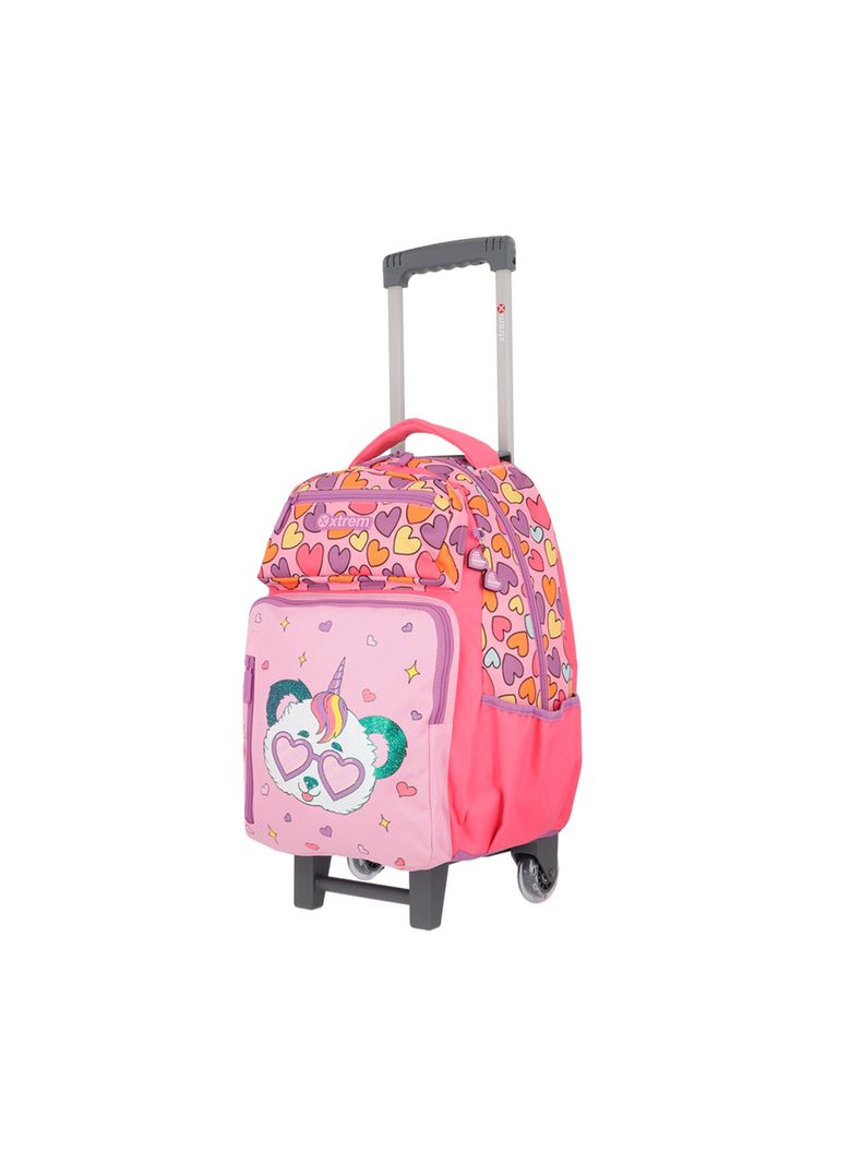 Pack Mochila con ruedas Xtrem Run 5XT Panda Rosado-1