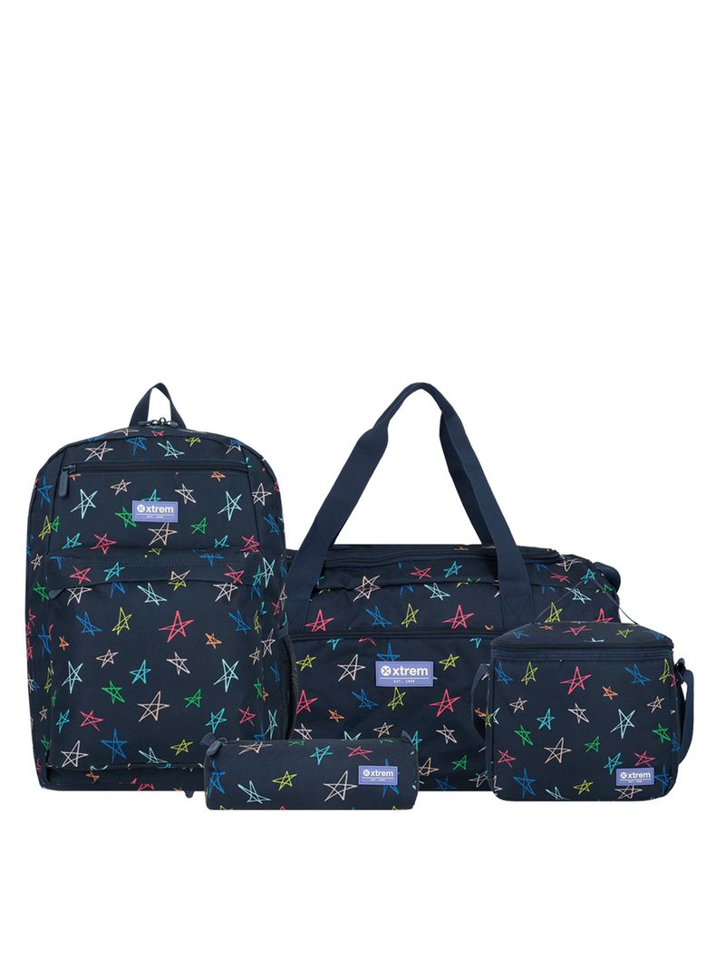 Megapack 2.0 5XT Mochila Niña Xtrem Estrellas Azul-0