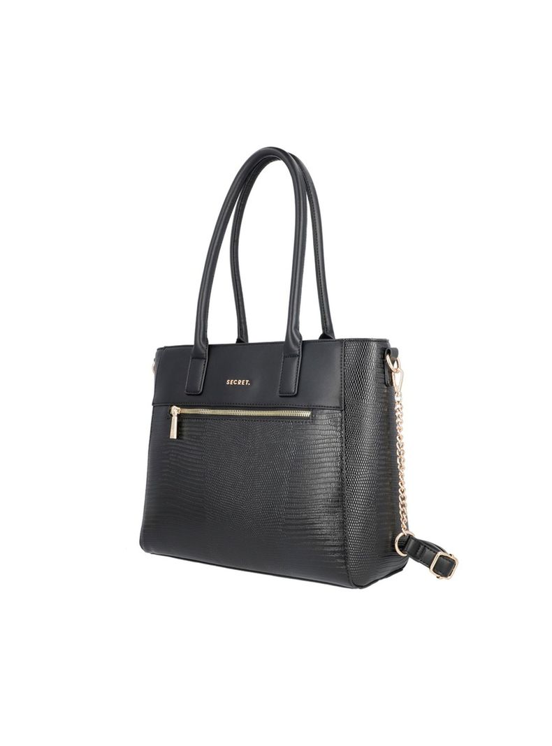 Cartera Tote Secret Virginia SS25 Negro L-1