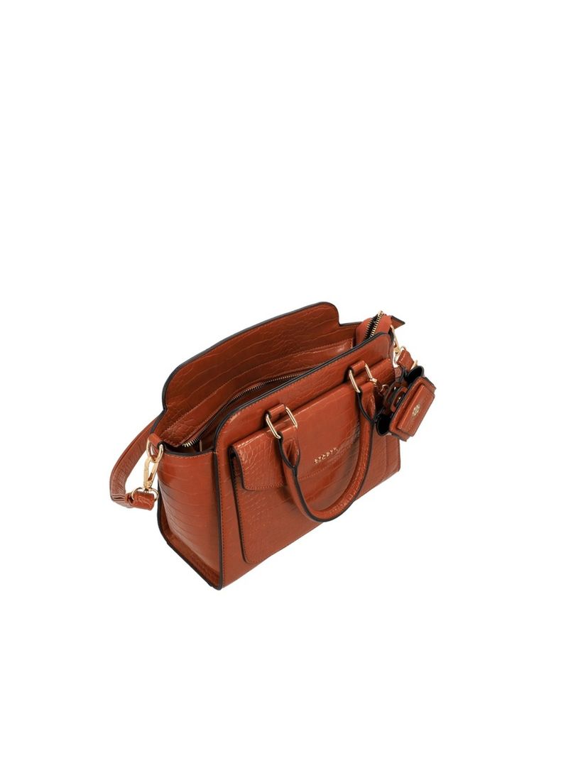 Cartera Tote Secret Bucarest FW25 M Café-3